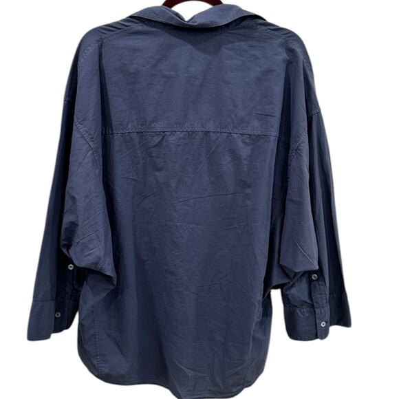 A Shirt Thing Sammy Button Down Blouse in Blue - Picture 2 of 6